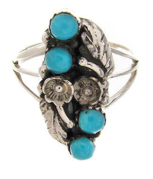 Turquoise Sterling Silver Southwestern Jewelry Ring Size 6-3/4 YS60692